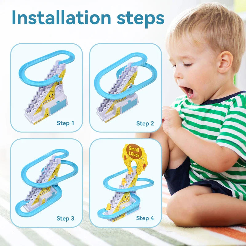 Climbing Stairs Track Toys Electric Duck